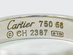 Cartier C de Cartier Happy Birthday Band Ring 18K White Gold