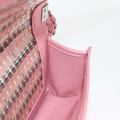 Chanel Boy Flap Bag Woven PVC with Lambskin