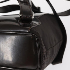 Gucci Vintage Bamboo Backpack Nylon and Patent Leather