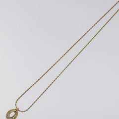 Christian Dior CD Pendant Necklace Gold-plated