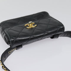 Chanel Waist Belt Bag Quilted Shiny Calfskin