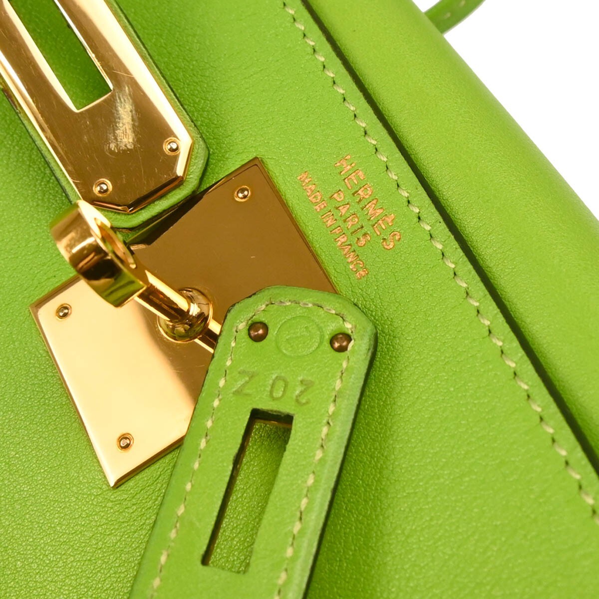 Hermes Kelly Handbag Green Gulliver with Gold Hardware