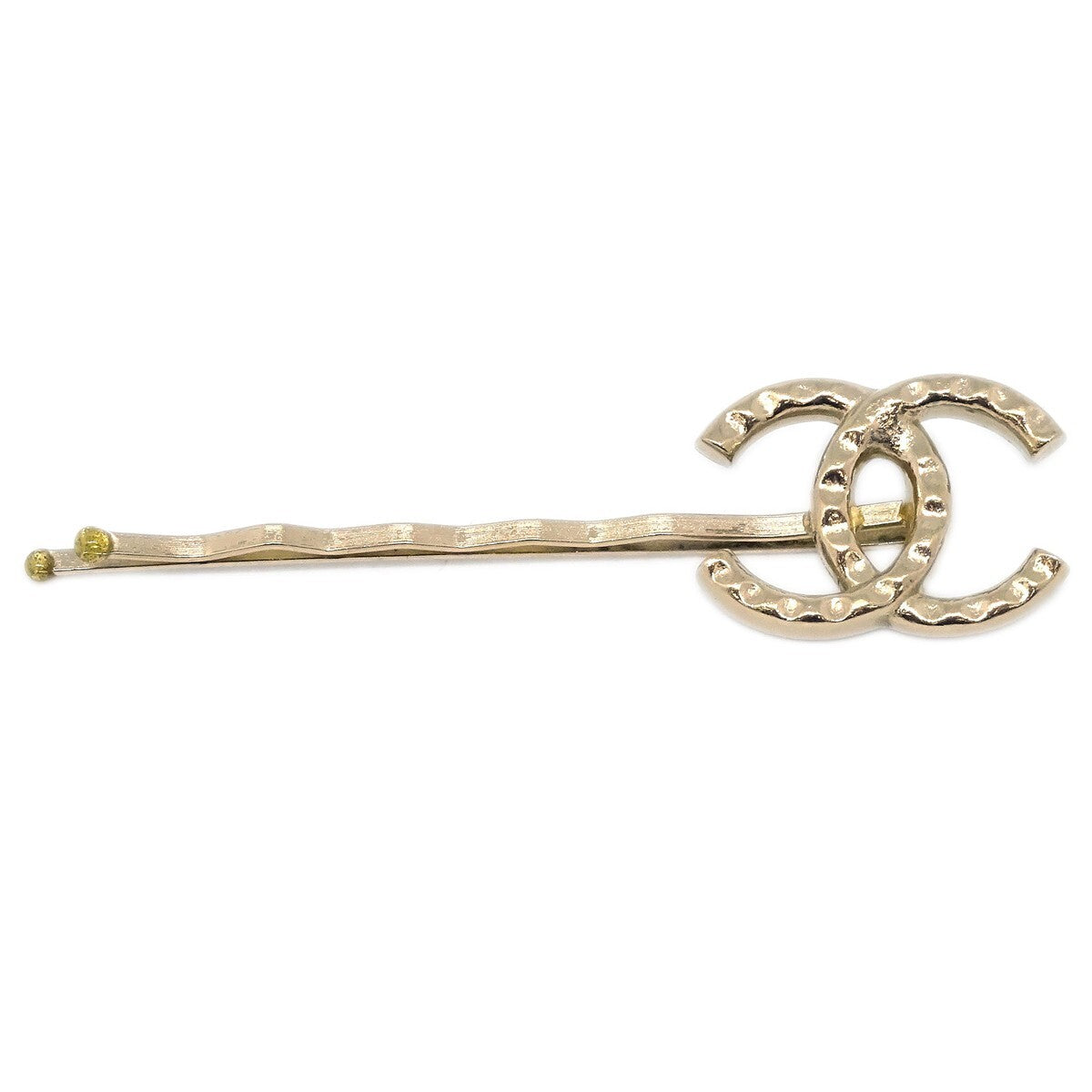 Chanel CC Hair Pin Set Metal with Faux Pearl