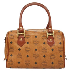 MCM Visetos Handbag Canvas and Leather