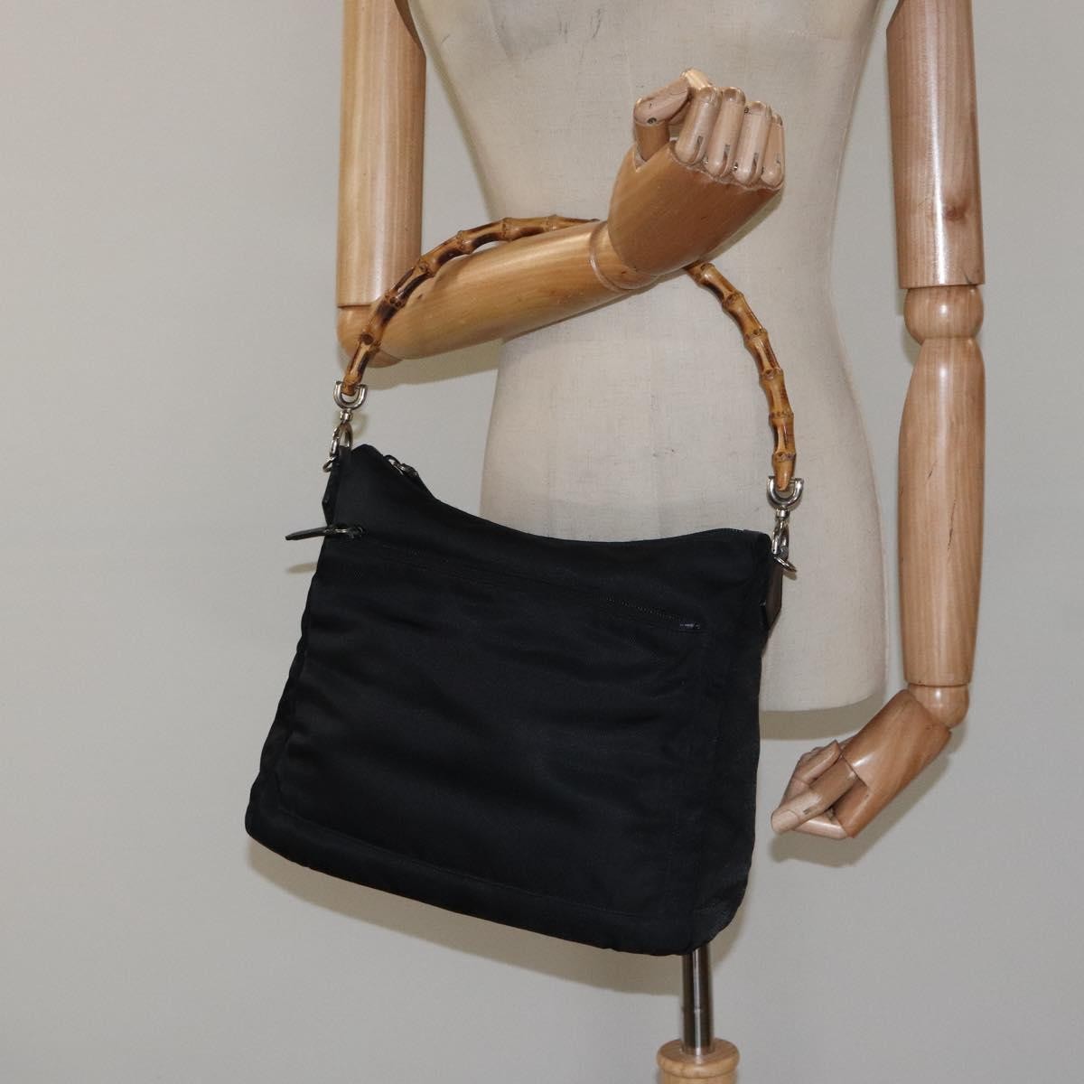 Gucci Vintage Bamboo Shoulder Bag Nylon