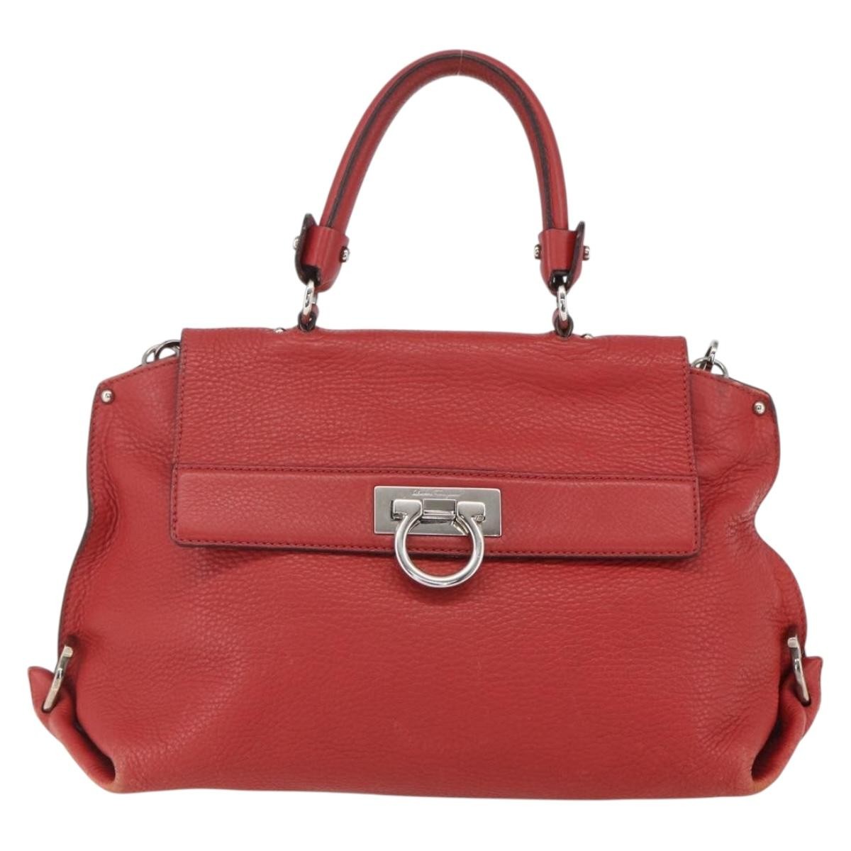 Salvatore Ferragamo Sofia Satchel Grainy Leather