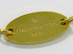 Louis Vuitton Nanogram Name Tag Pendant Necklace Metal