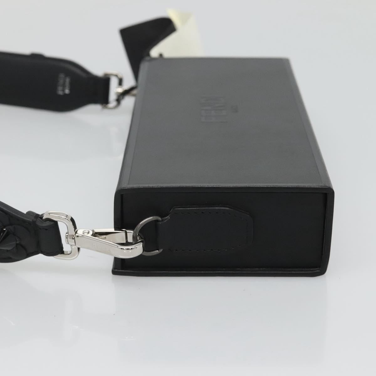 Fendi Logo Horizontal Box Crossbody Bag Leather