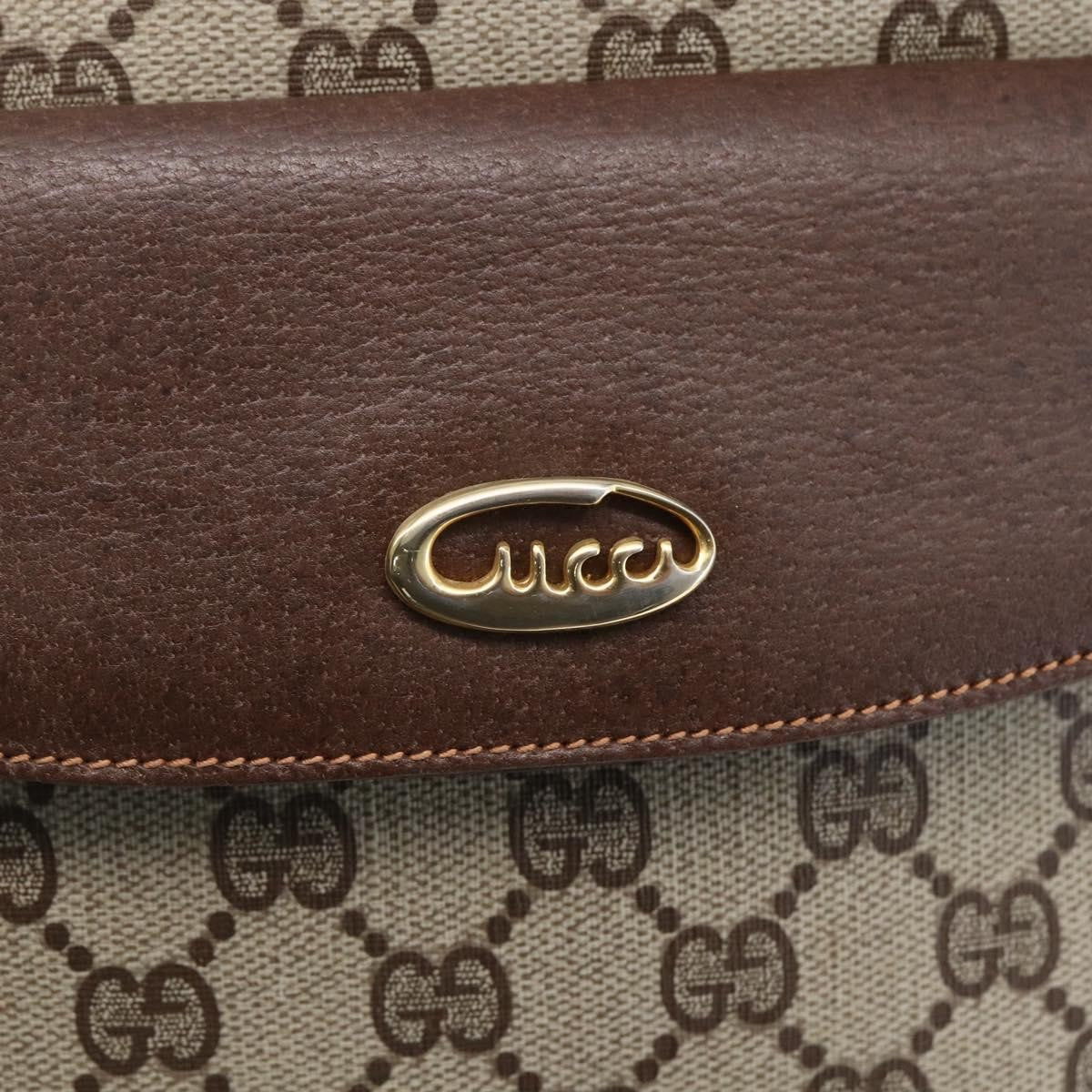 Gucci Front Pocket Messenger Bag GG Canvas with Leather