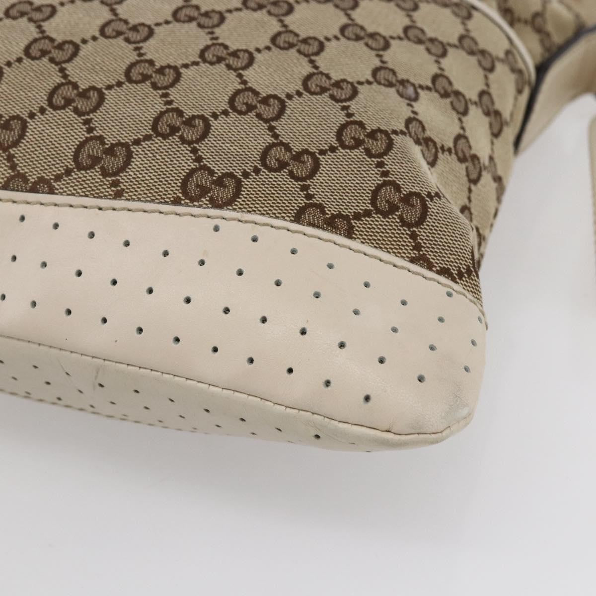 Gucci Zip Messenger Bag GG Canvas with Perforated Leather