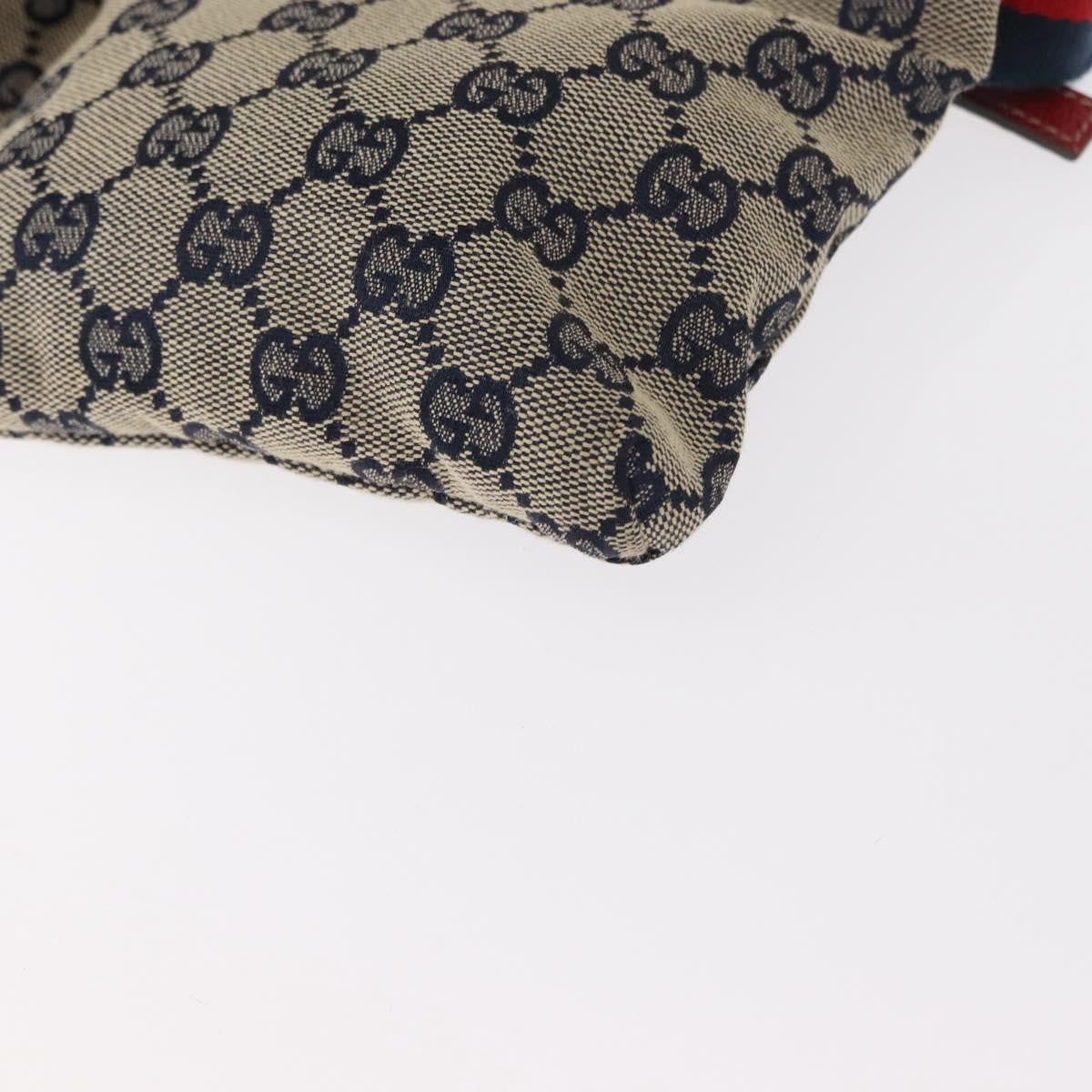 Gucci Vintage Double Belt Bag GG Canvas with Leather