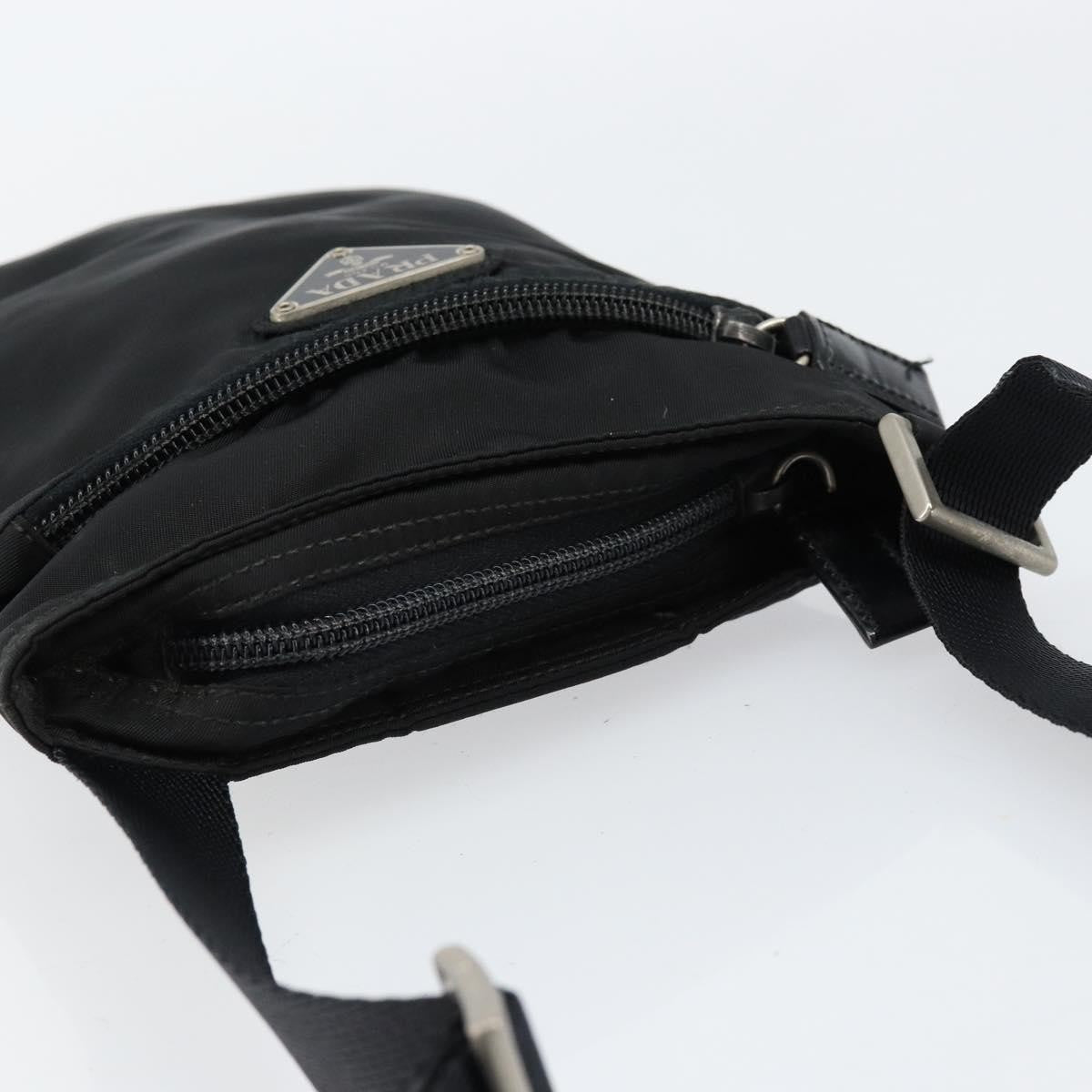 Prada Front Zip Convertible Flat Messenger Tessuto with Leather