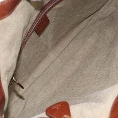 Gucci Vintage Bamboo Hobo Canvas