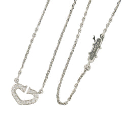 Cartier C Heart de Cartier Pendant Necklace 18K White Gold with Diamond