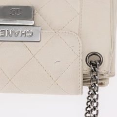 Chanel Accordion Push Lock Flap Bag Quilted Caviar