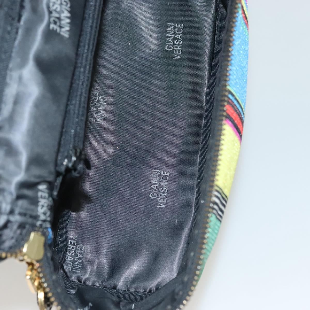 Versace Vanity Hand Bag Canvas and Leather