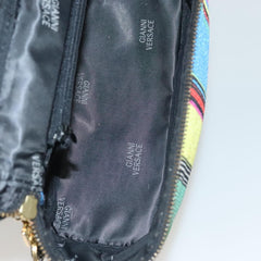 Versace Vanity Hand Bag Canvas and Leather