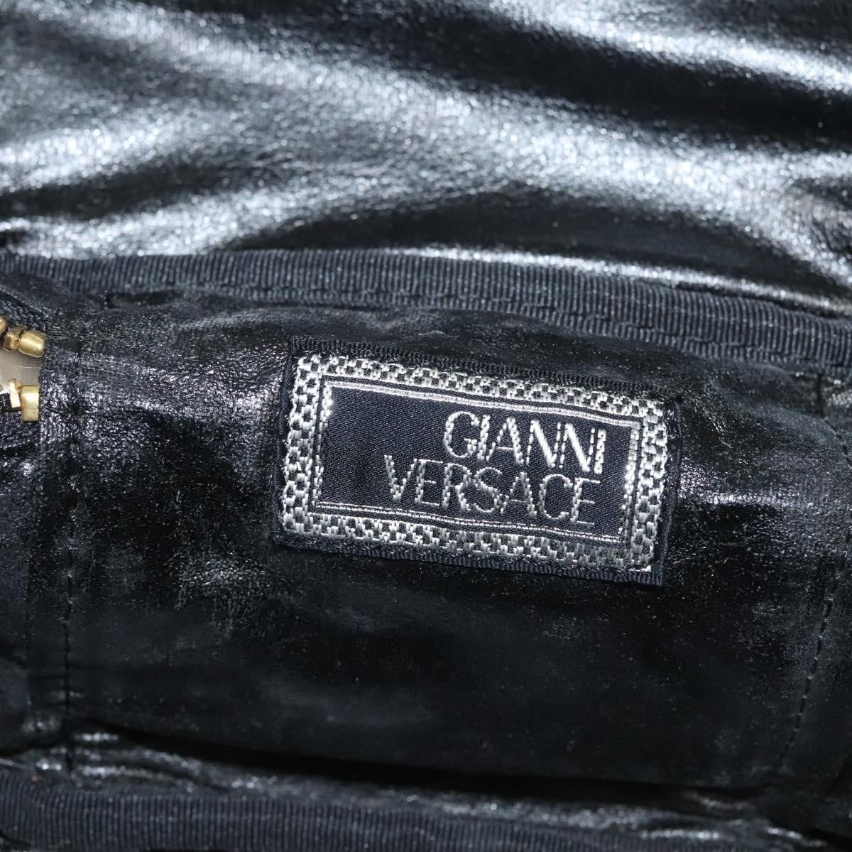 Versace Vanity Hand Bag Canvas and Leather