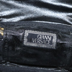 Versace Vanity Hand Bag Canvas and Leather