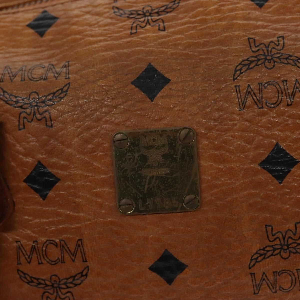 MCM Visetos Handbag Canvas and Leather