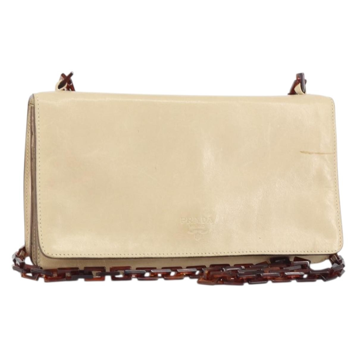 Prada Flap Shoulder Bag Leather