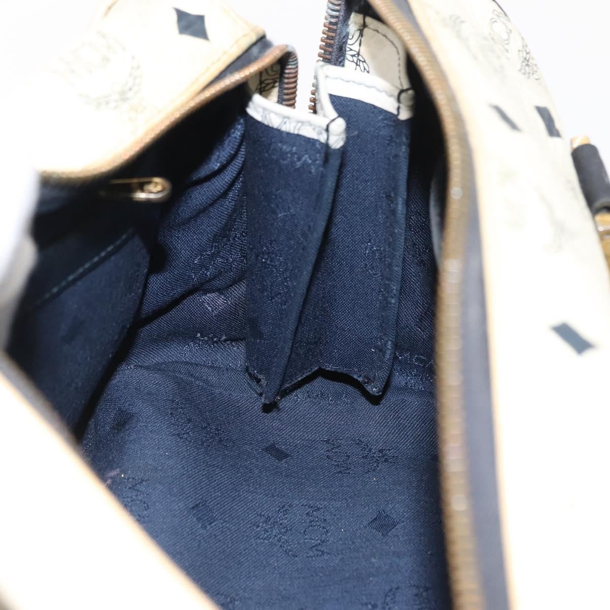 MCM Visetos Handbag Canvas and Leather