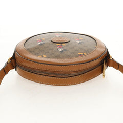 Gucci Disney Mickey Mouse Round Shoulder Bag Printed Mini GG Coated Canvas