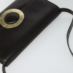 Celine Vintage Circle Logo Crossbody Bag Leather