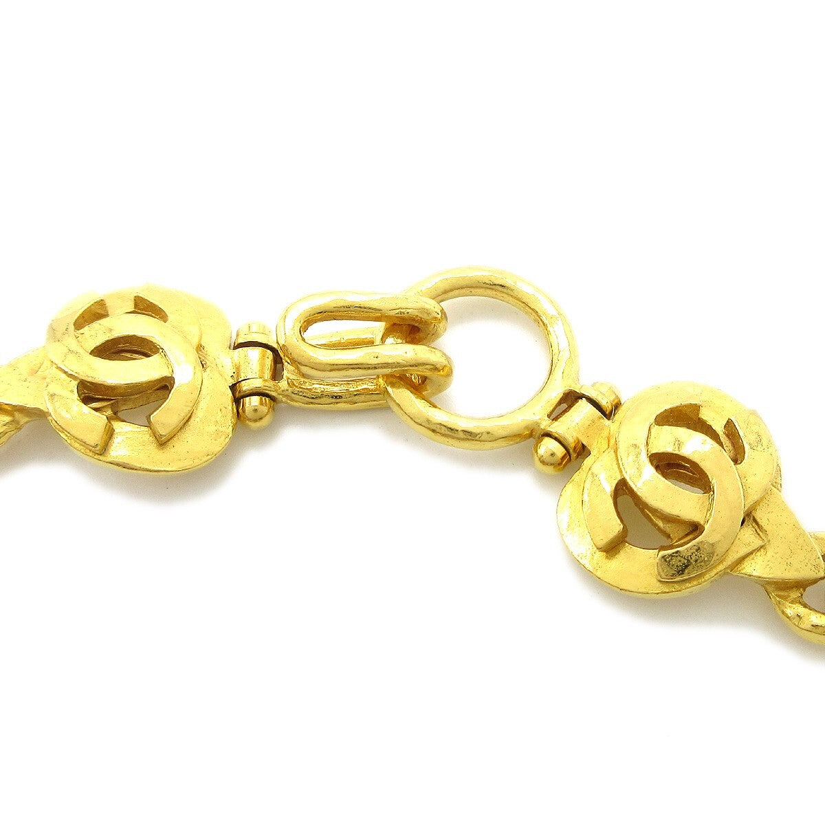 Chanel CC Heart Pendant Necklace Metal