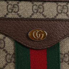 Gucci Ophidia Zip Shoulder Bag GG Coated Canvas