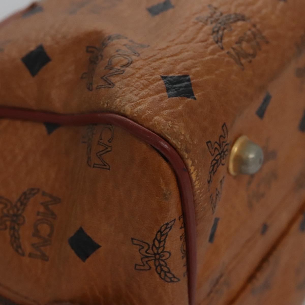 MCM Visetos Handbag Canvas and Leather