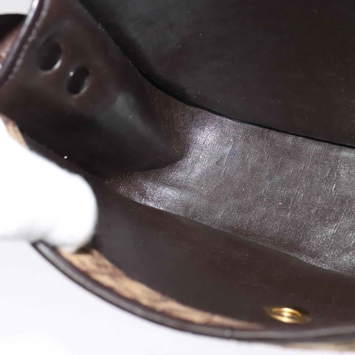 Christian Dior Vintage Trotter Flap Shoulder Bag Canvas