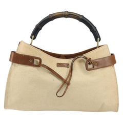 Gucci Vintage Bamboo Handle Bag Canvas