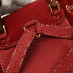 Gucci Vintage Bamboo Backpack Suede