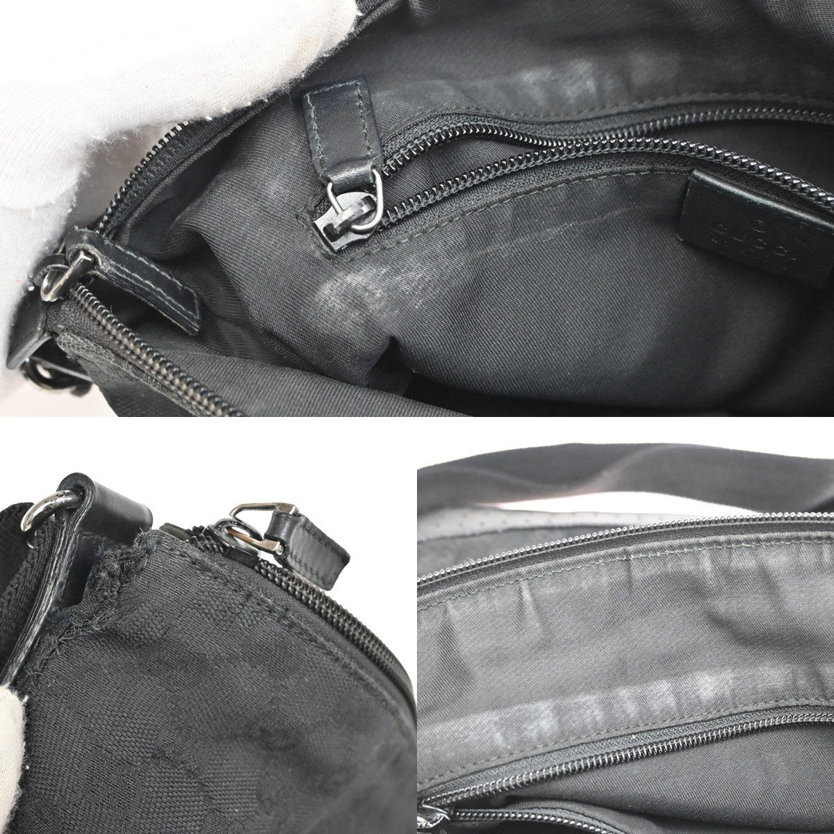 Gucci Zip Messenger GG Canvas with Perforated Leather