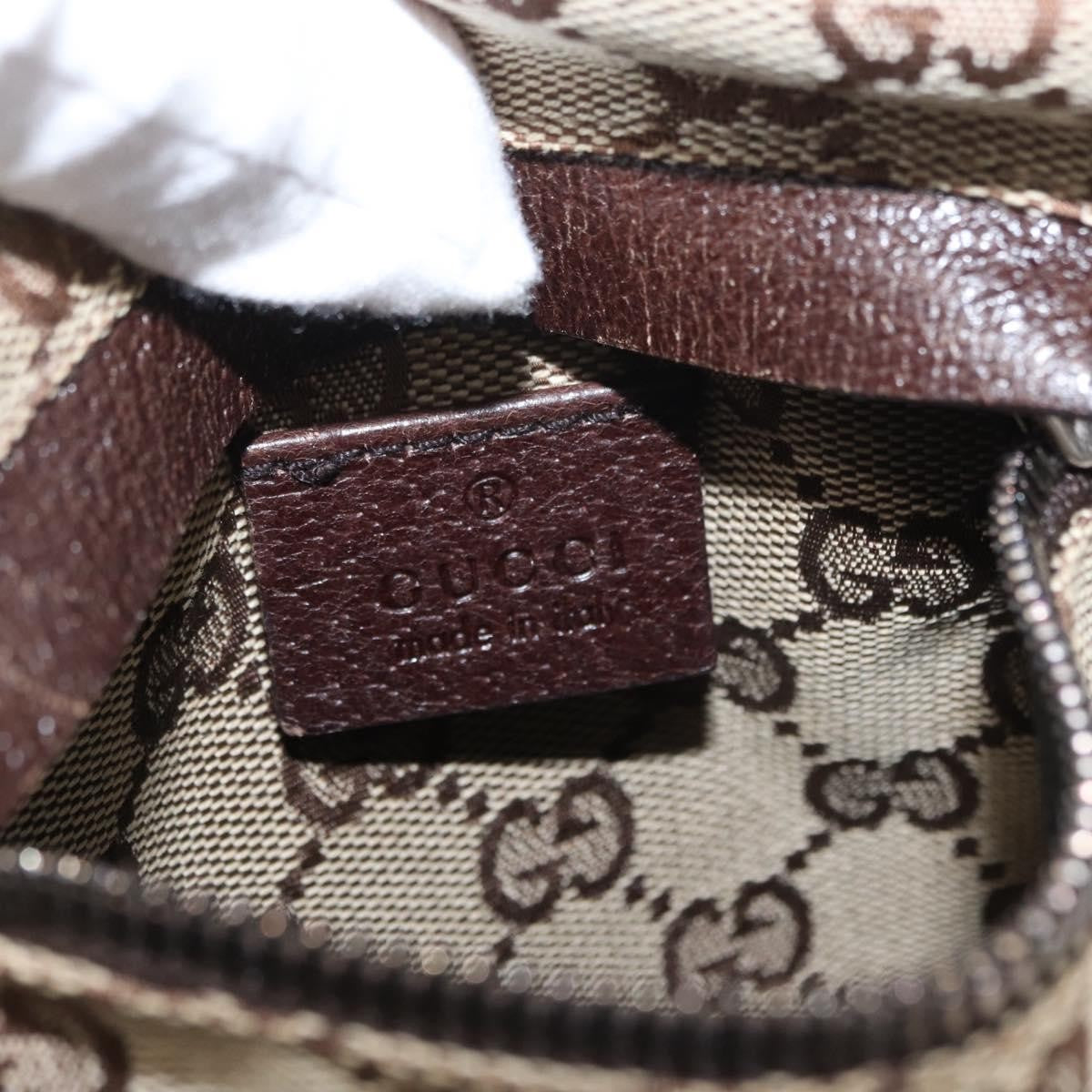 Gucci Vintage Double Belt Bag GG Canvas with Leather