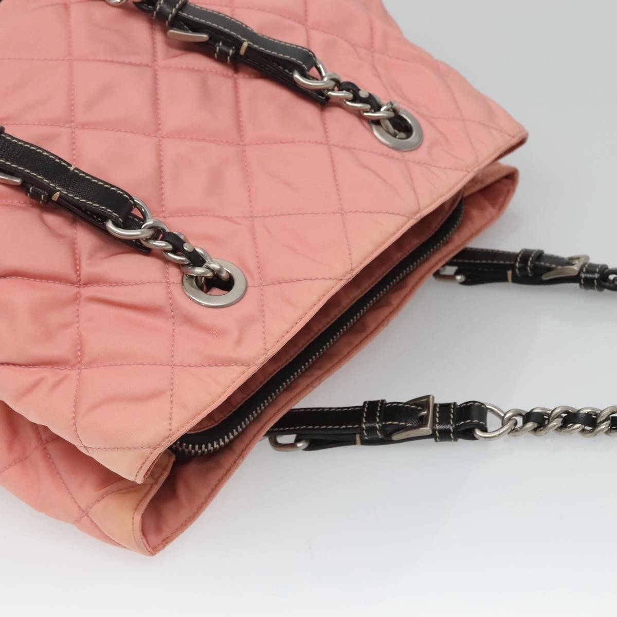 Prada Chain Zip Tote Quilted Tessuto