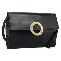 Celine Vintage Circle Logo Crossbody Bag Leather