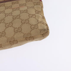 Gucci Vintage Double Belt Bag GG Canvas with Leather
