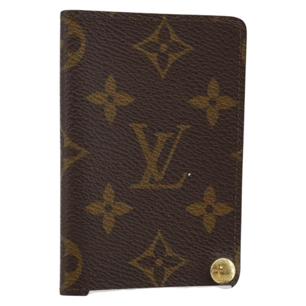 Louis Vuitton Porte Cartes Pression Card Case Monogram Canvas