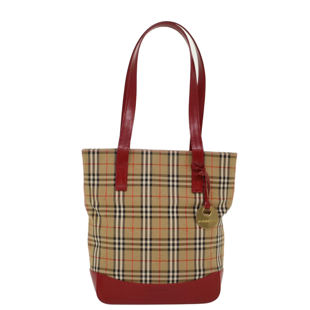 Burberry Nova Check Tote Nylon and Leather