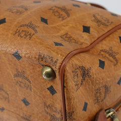 MCM Visetos Handbag Canvas and Leather