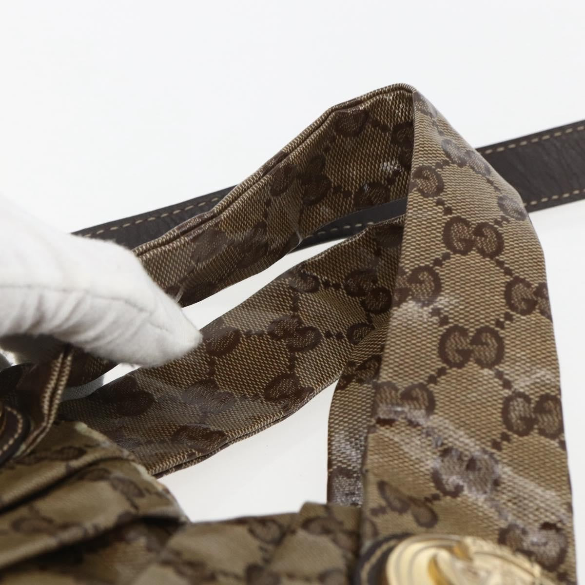 Gucci Hysteria Convertible Top Handle Bag GG Coated Canvas