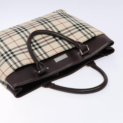Burberry Nova Check Tote Canvas and Leather