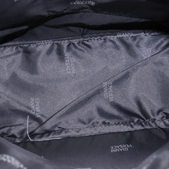 Versace Vintage Sun Zip Satchel Embossed Leather