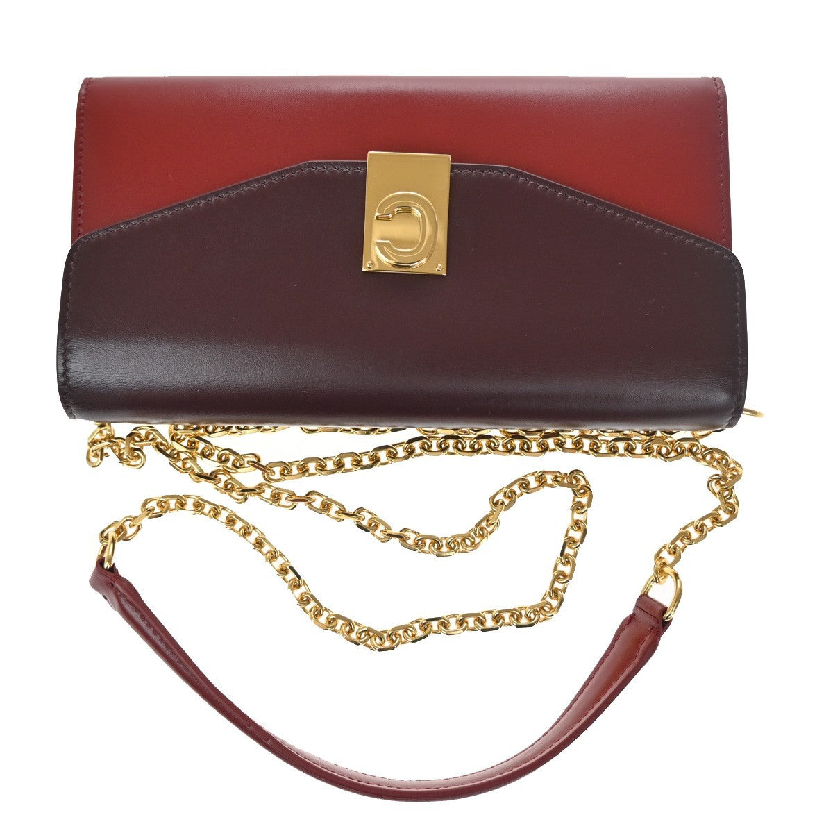 Celine C Wallet on Chain Leather