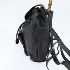 Gucci Vintage Bamboo Backpack Leather