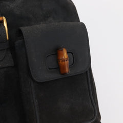 Gucci Vintage Bamboo Backpack Suede