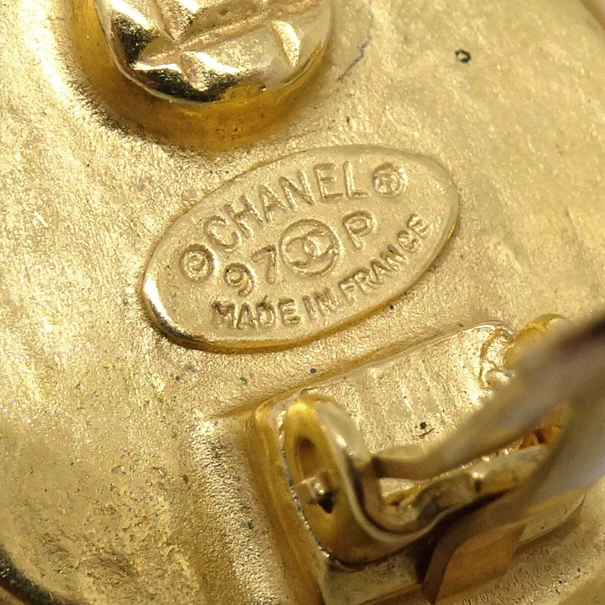 Chanel CC Round Earrings Metal