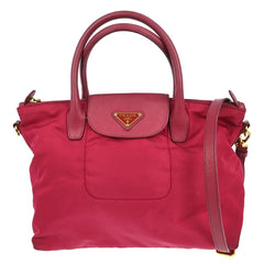 Prada Convertible Flap Tote Tessuto and Saffiano Leather